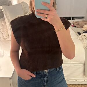 Brown sweater from Aritzia
